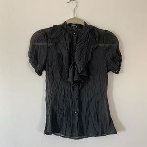 Ruffled Button Up Blouse